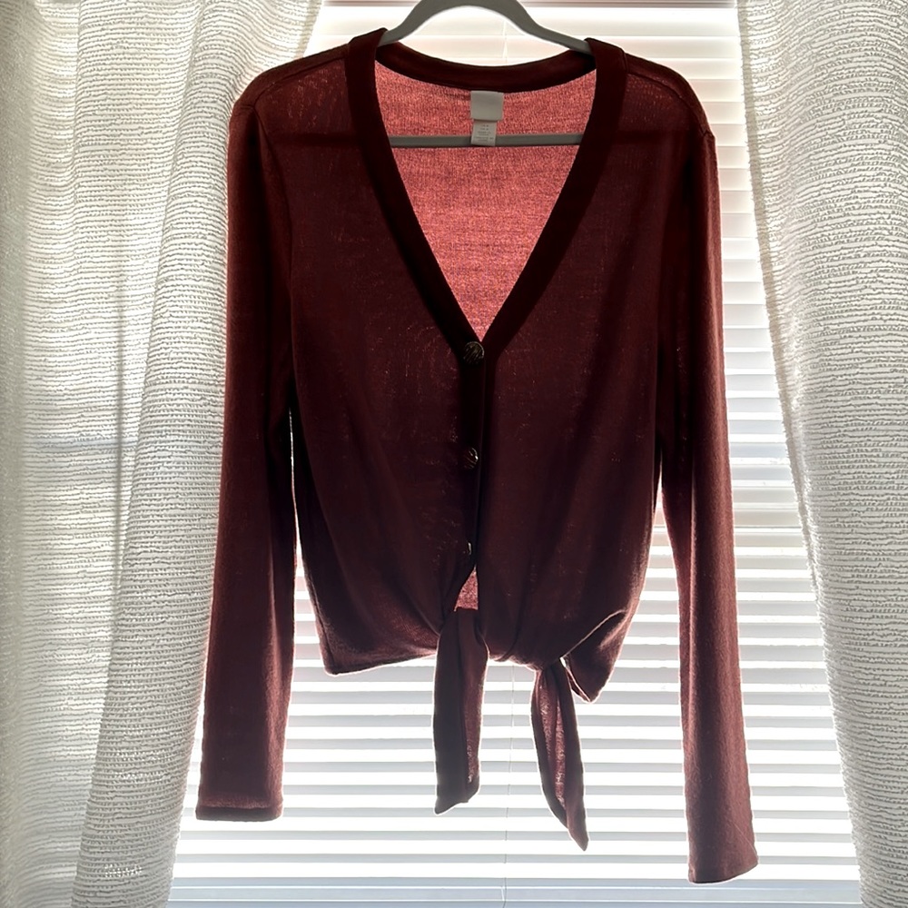 Super soft H&M Button Up Tie Front Cardigan